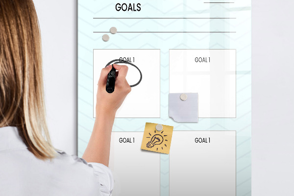 Magnetic dry erase board Planning and achieving personal goals
