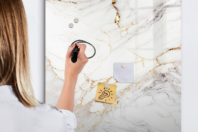 Dry erase board magnetic Stylish marble photo board