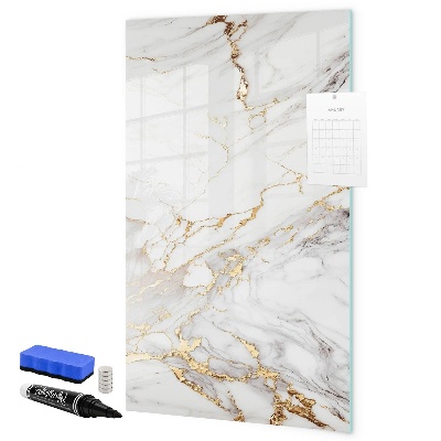 Dry erase board magnetic Stylish marble photo board