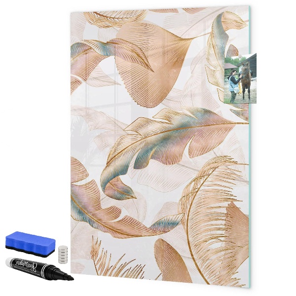 Magnetic dry erase board A colorful board for photos and notes