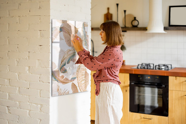 Magnetic dry erase board A colorful board for photos and notes