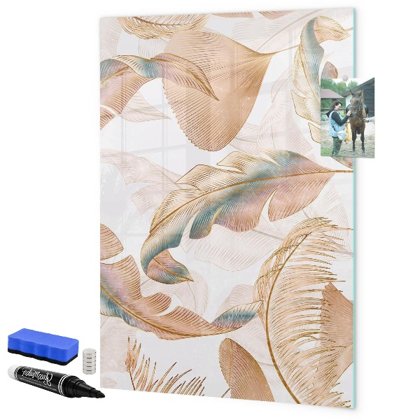 Magnetic dry erase board A colorful board for photos and notes