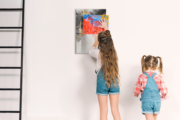 Dry erase board magnetic Modern board for notes and photos