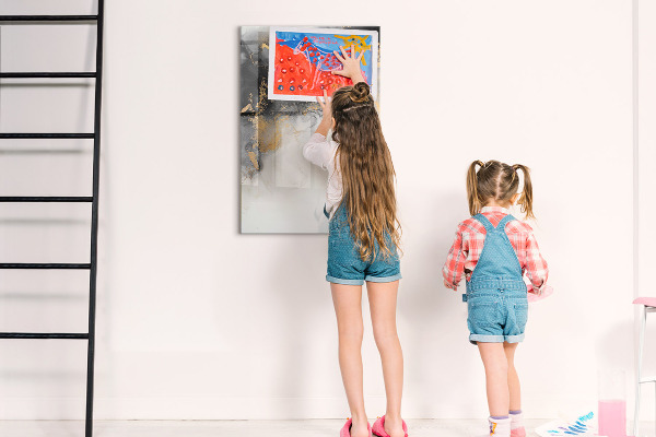 Dry erase board magnetic Modern board for notes and photos