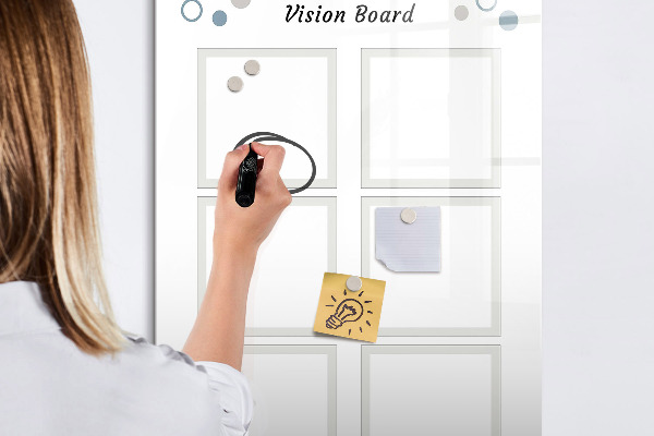Magnetic dry erase board Vision board for creative ideas
