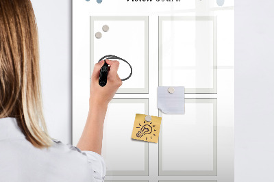Magnetic dry erase board Vision board for creative ideas
