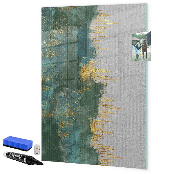 Dry erase board magnetic Modern board for photos and notes