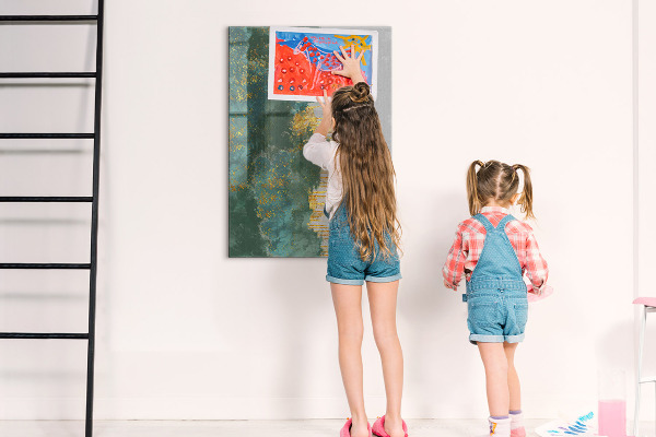 Dry erase board magnetic Modern board for photos and notes