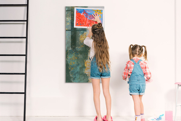 Dry erase board magnetic Modern board for photos and notes