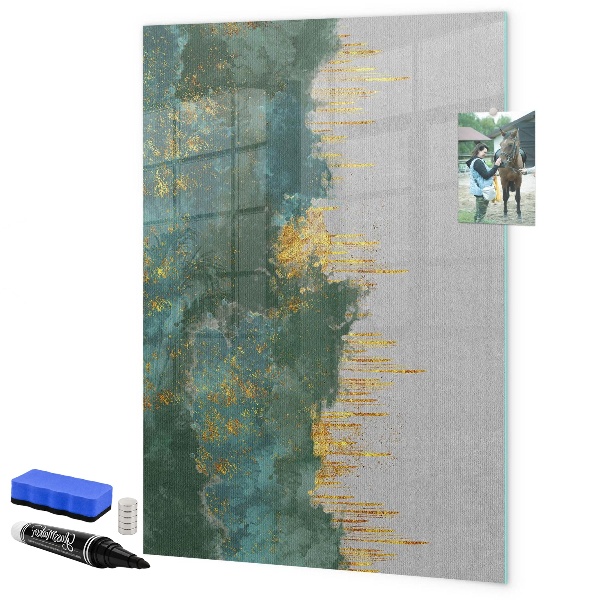 Dry erase board magnetic Modern board for photos and notes
