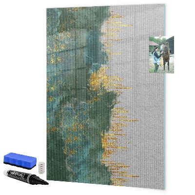 Dry erase board magnetic Modern board for photos and notes