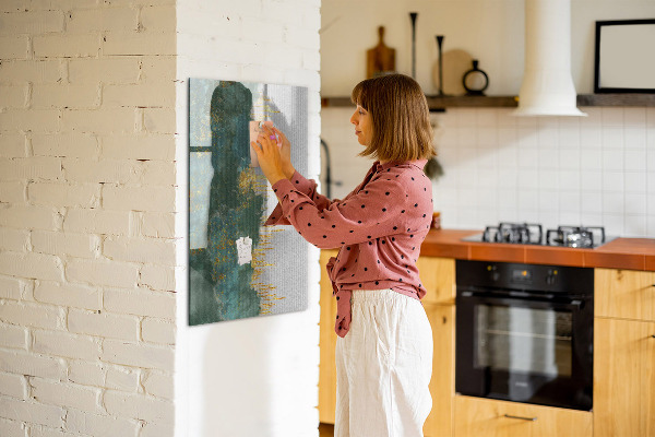 Dry erase board magnetic Modern board for photos and notes
