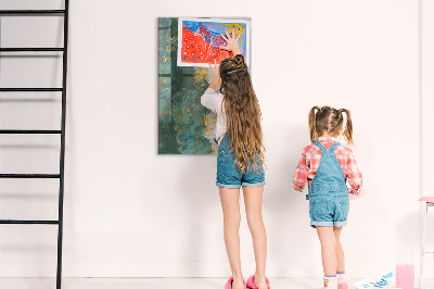 Dry erase board magnetic Modern board for photos and notes