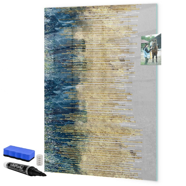 Magnetic dry erase board Modern board for photos and notes