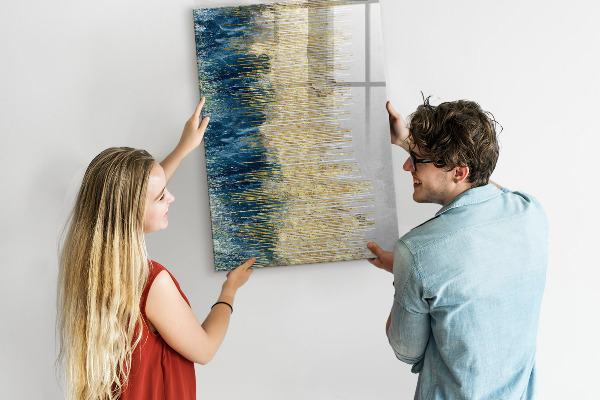 Magnetic dry erase board Modern board for photos and notes
