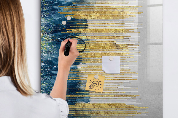 Magnetic dry erase board Modern board for photos and notes