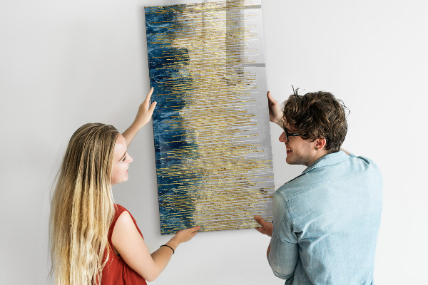 Magnetic dry erase board Modern board for photos and notes