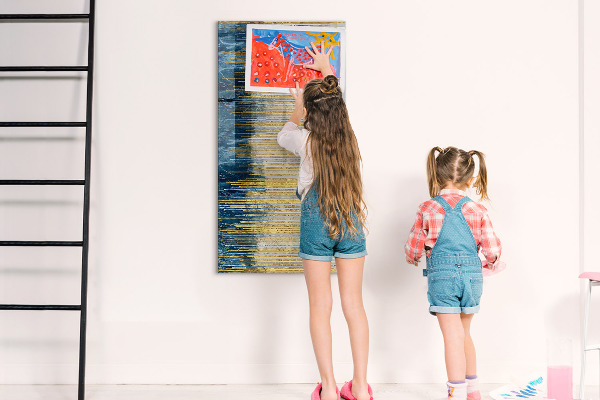 Magnetic dry erase board Modern board for photos and notes
