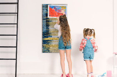 Magnetic dry erase board Modern board for photos and notes