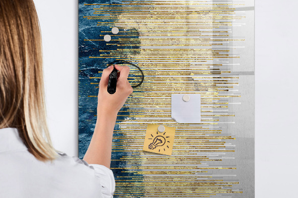 Magnetic dry erase board Modern board for photos and notes