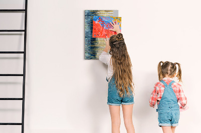 Magnetic dry erase board Modern board for photos and notes