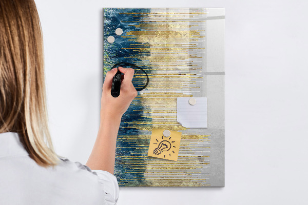 Magnetic dry erase board Modern board for photos and notes