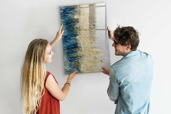 Magnetic dry erase board Modern board for photos and notes