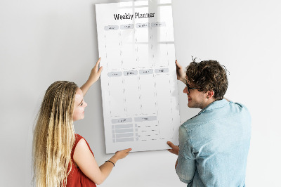 Dry erase board magnetic Weekly planner with space for photos