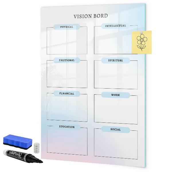 Magnetic dry erase board Vision Board for Personal Goals