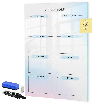 Magnetic dry erase board Vision Board for Personal Goals