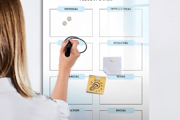 Magnetic dry erase board Vision Board for Personal Goals