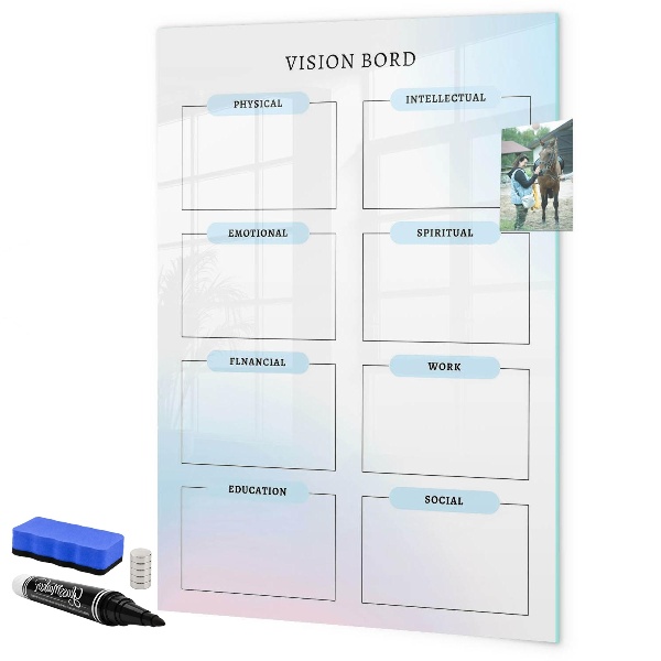 Magnetic dry erase board Vision Board for Personal Goals