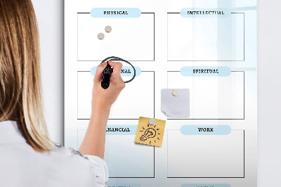 Magnetic dry erase board Vision Board for Personal Goals