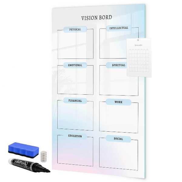 Magnetic dry erase board Vision Board for Personal Goals