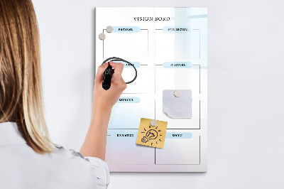 Magnetic dry erase board Vision Board for Personal Goals