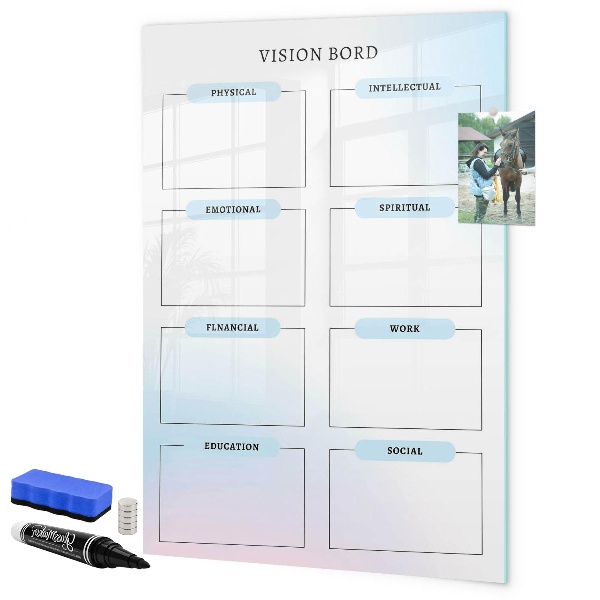 Magnetic dry erase board Vision Board for Personal Goals