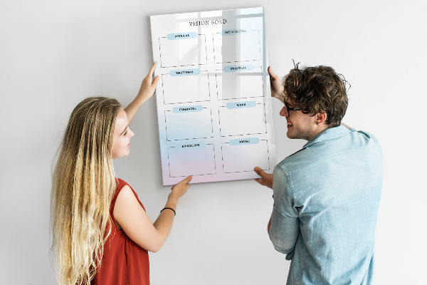 Magnetic dry erase board Vision Board for Personal Goals