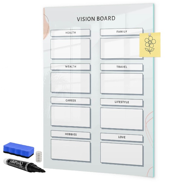 Dry erase board magnetic Vision Board for a Better Life