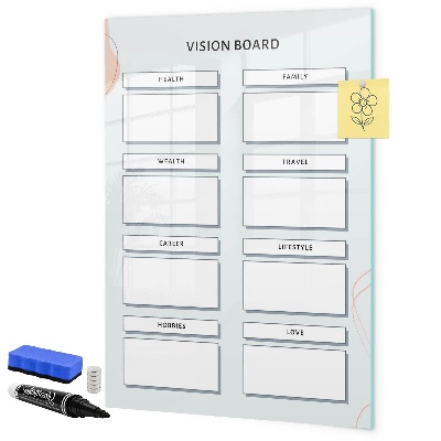 Dry erase board magnetic Vision Board for a Better Life