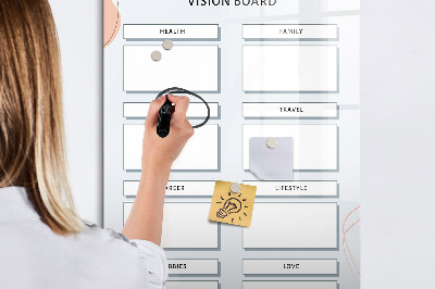 Dry erase board magnetic Vision Board for a Better Life