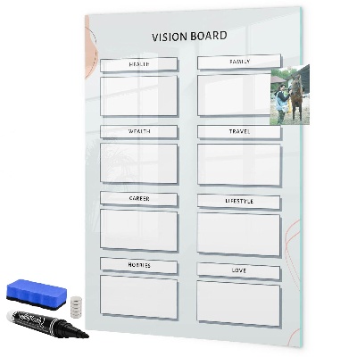 Dry erase board magnetic Vision Board for a Better Life