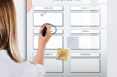 Dry erase board magnetic Vision Board for a Better Life