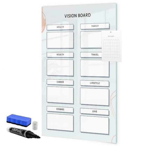 Dry erase board magnetic Vision Board for a Better Life