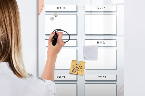 Dry erase board magnetic Vision Board for a Better Life
