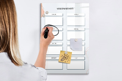 Dry erase board magnetic Vision Board for a Better Life