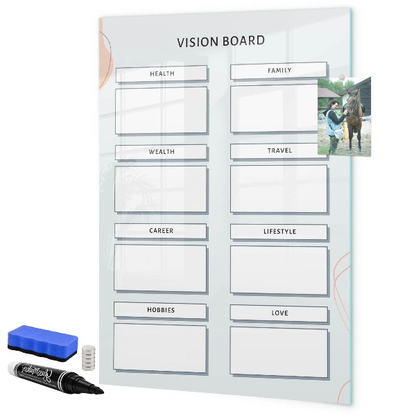 Dry erase board magnetic Vision Board for a Better Life