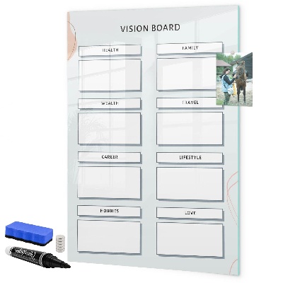 Dry erase board magnetic Vision Board for a Better Life