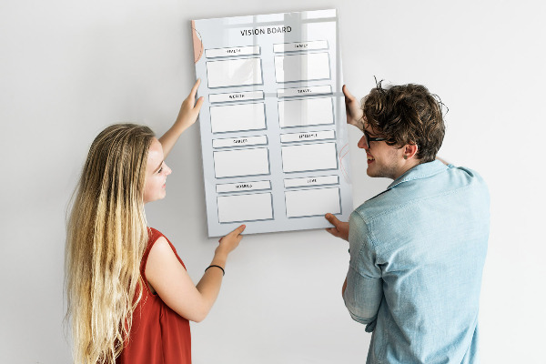 Dry erase board magnetic Vision Board for a Better Life