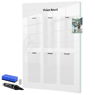 Dry erase board magnetic Vision Board for Life Goals