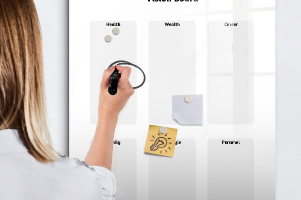 Dry erase board magnetic Vision Board for Life Goals